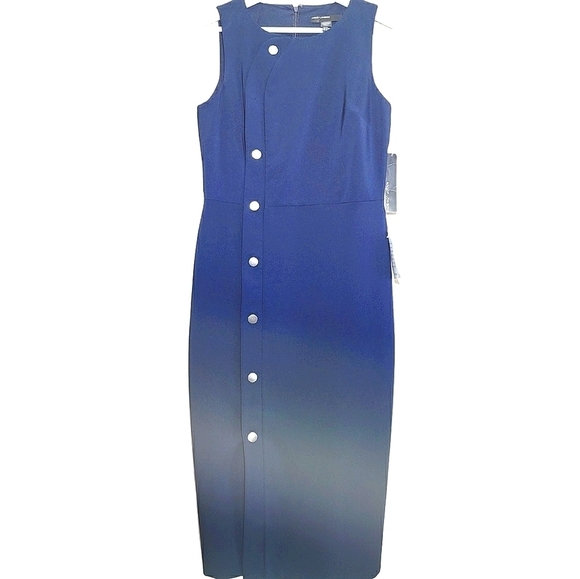NWT MAGGY London Midi Sleeveless Dress Blue Size 2 - Picture 4 of 13